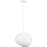 Lampa wisząca szklana designerska Sasso 31,5cm biała
