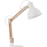 Lampa biurkowa drewniana Form biały / drewno