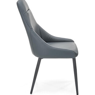 Krzesło nowoczesne z ekoskóry K465 szare Halmar