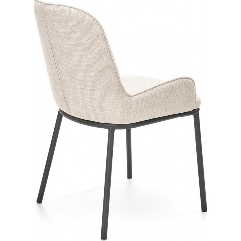 Krzesło tapicerowane z podłokietnikami K481 beżowe Halmar
