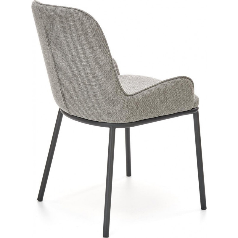 Krzesło tapicerowane z podłokietnikami K481 szare Halmar