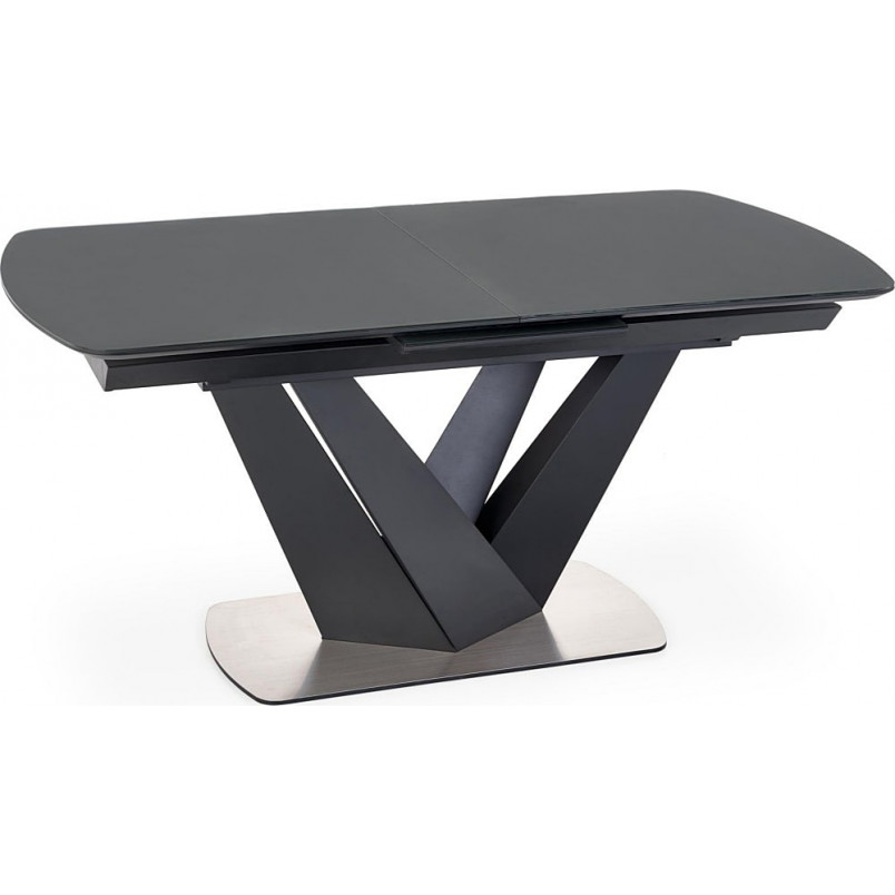 Stół rozkładany nowoczesny Patrizio 160x90cm ciemny popiel / czarny Halmar
