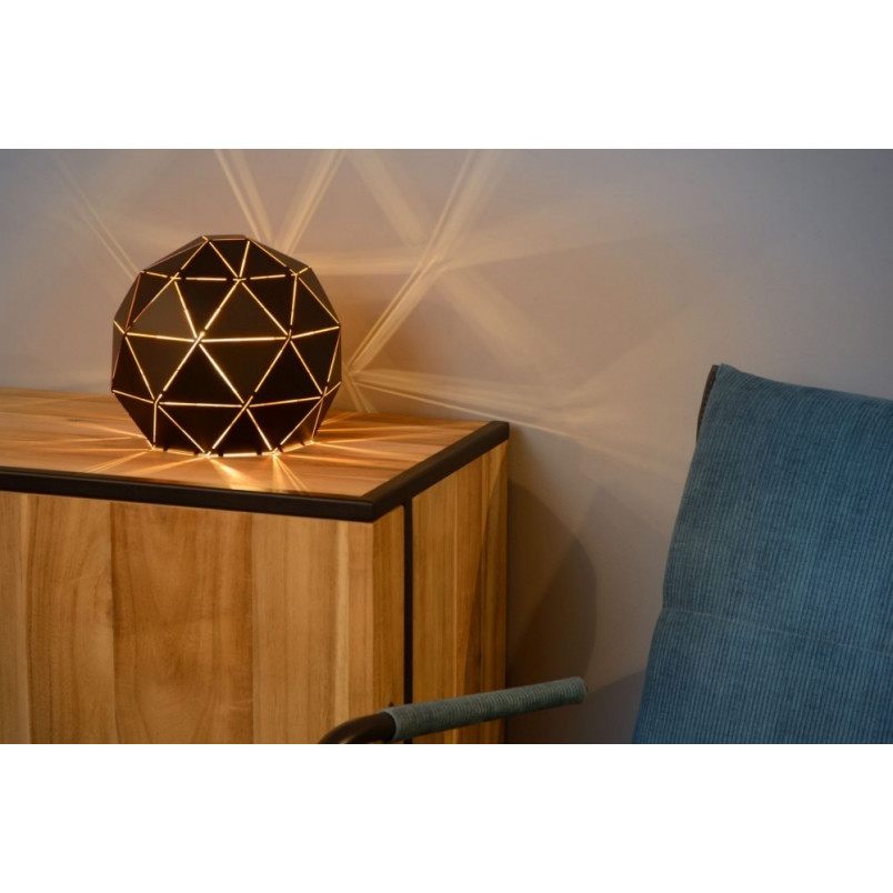 Lampa stołowa kula geometryczna Otona Czarna marki Lucide