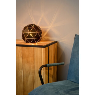 Lampa stołowa kula geometryczna Otona Czarna marki Lucide