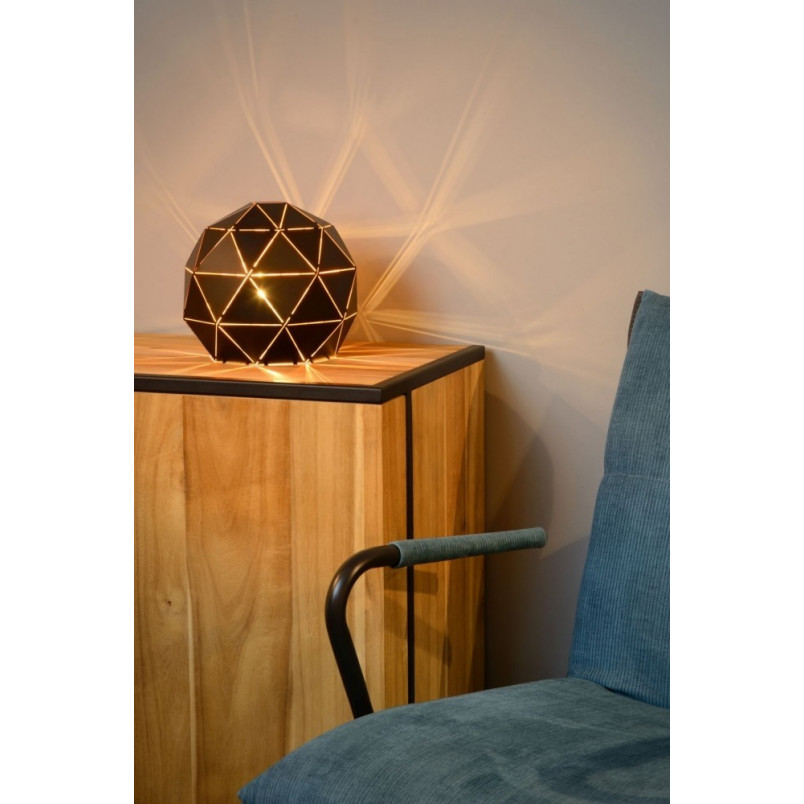 Lampa stołowa kula geometryczna Otona Czarna marki Lucide