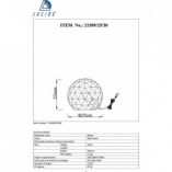 Lampa stołowa kula geometryczna Otona Czarna marki Lucide