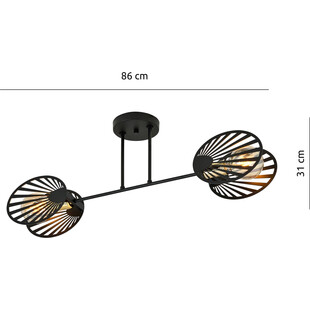 Lampa sufitowa podwójna Talia 86cm czarna Emibig