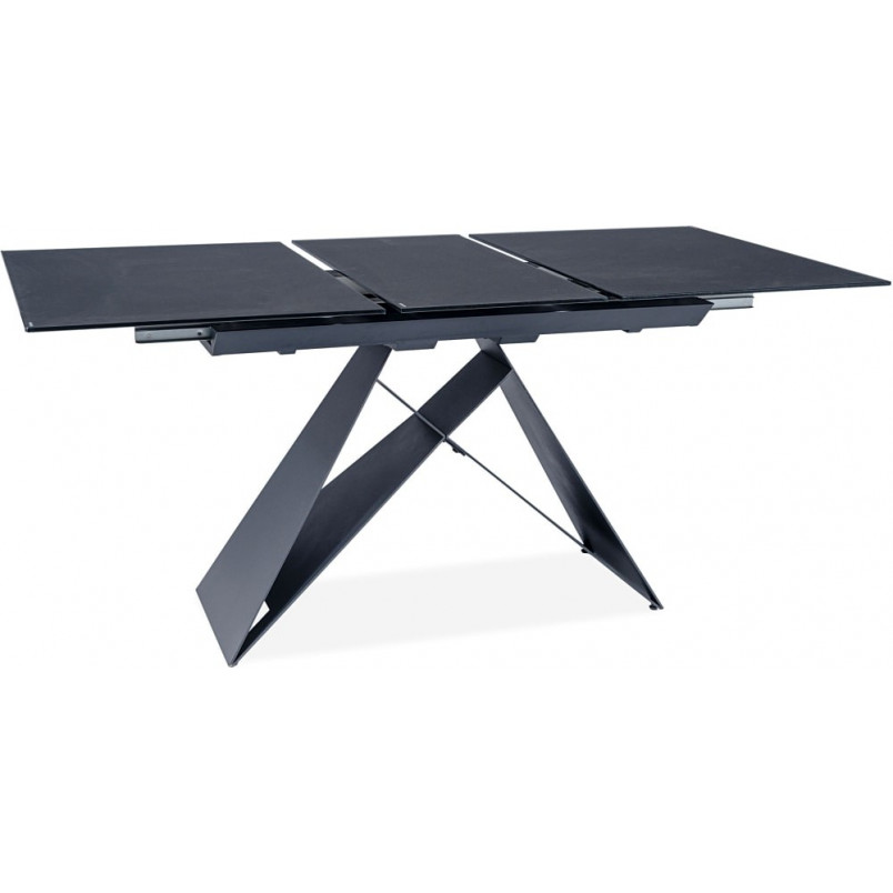 Stół rozkładany nowoczesny Westin SG 120x80cm czarny / czarny mat Signal