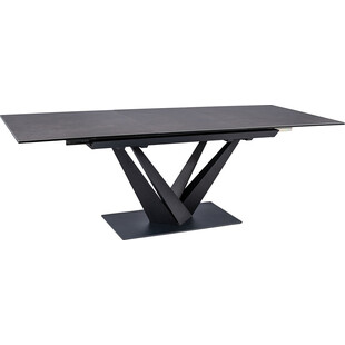 Stół rozkładany Sorento Ceramic 160x90cm czarny marmur / czarny mat Signal
