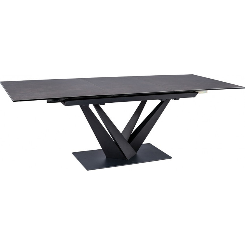 Stół rozkładany Sorento Ceramic 160x90cm czarny marmur / czarny mat Signal