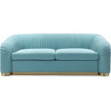 Sofa tapicerowana glamour Melva 2 180cm niebieska Signal