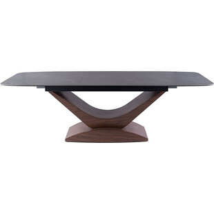 Stół rozkładany nowoczesny Dolce 180-240x95cm szary marmur / orzech Signal