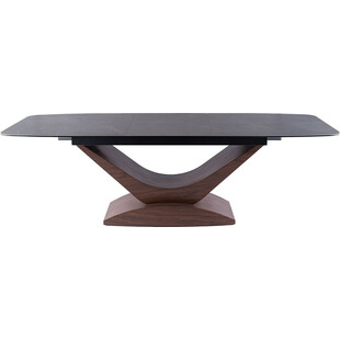 Stół rozkładany nowoczesny Dolce 180x95cm szary marmur / orzech Signal