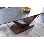 Stół rozkładany nowoczesny Dolce 180-240x95cm szary marmur / orzech Signal