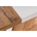 Stół rozkładany na jednej nodze Crocus 120x80cm dąb wotan / biały Signal