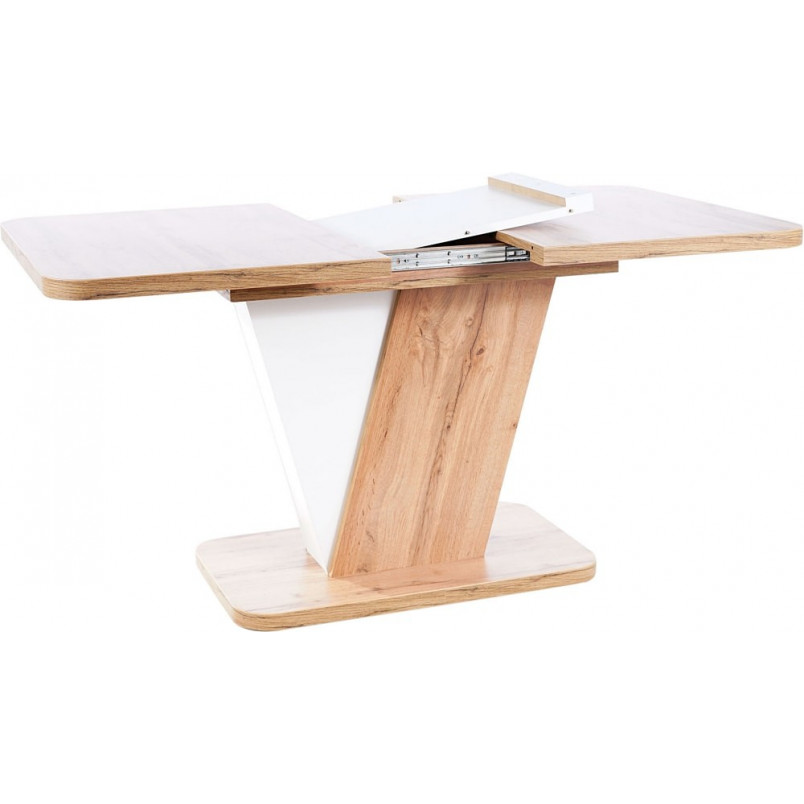 Stół rozkładany na jednej nodze Crocus 120x80cm dąb wotan / biały Signal