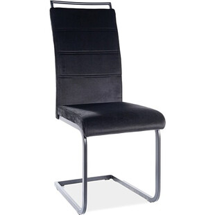 Krzesło welurowe na płozach H441 czarne Signal
