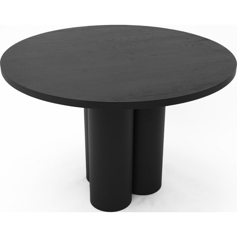 Stół okrągły drewniany object035 120cm czarny dąb NG Design