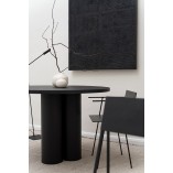 Stół okrągły drewniany object035 130cm czarny dąb NG Design