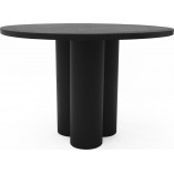 Stół okrągły drewniany object035 130cm czarny dąb NG Design
