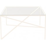 Stolik szklany kwadratowy Object053 70x70cm ecru NG Design
