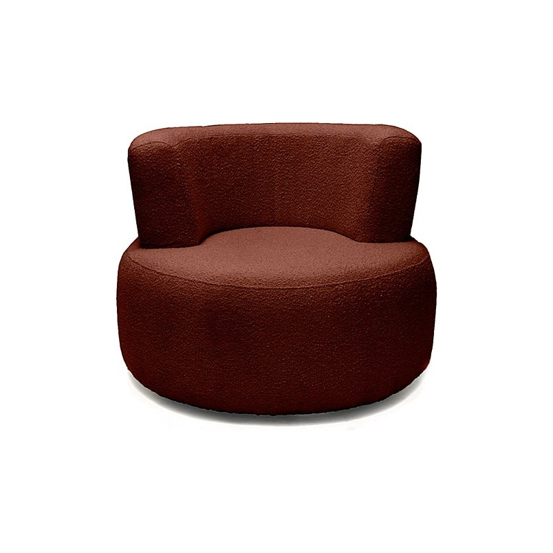 Fotel designerski tapicerowany Object051 Boucle brick NG Design