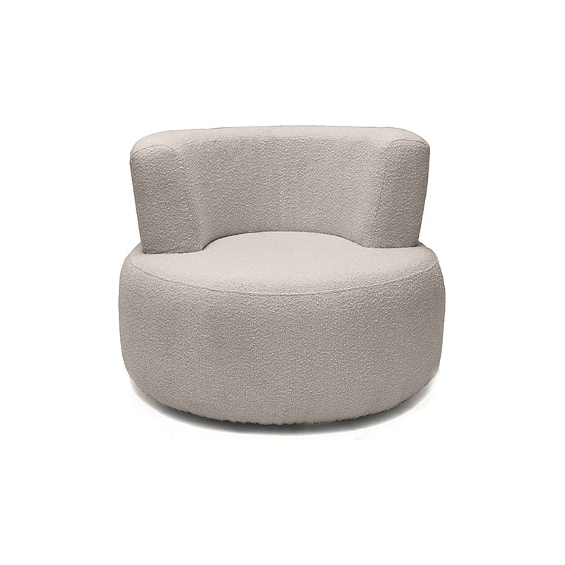 Fotel designerski tapicerowany Object051 Boucle toffee NG Design