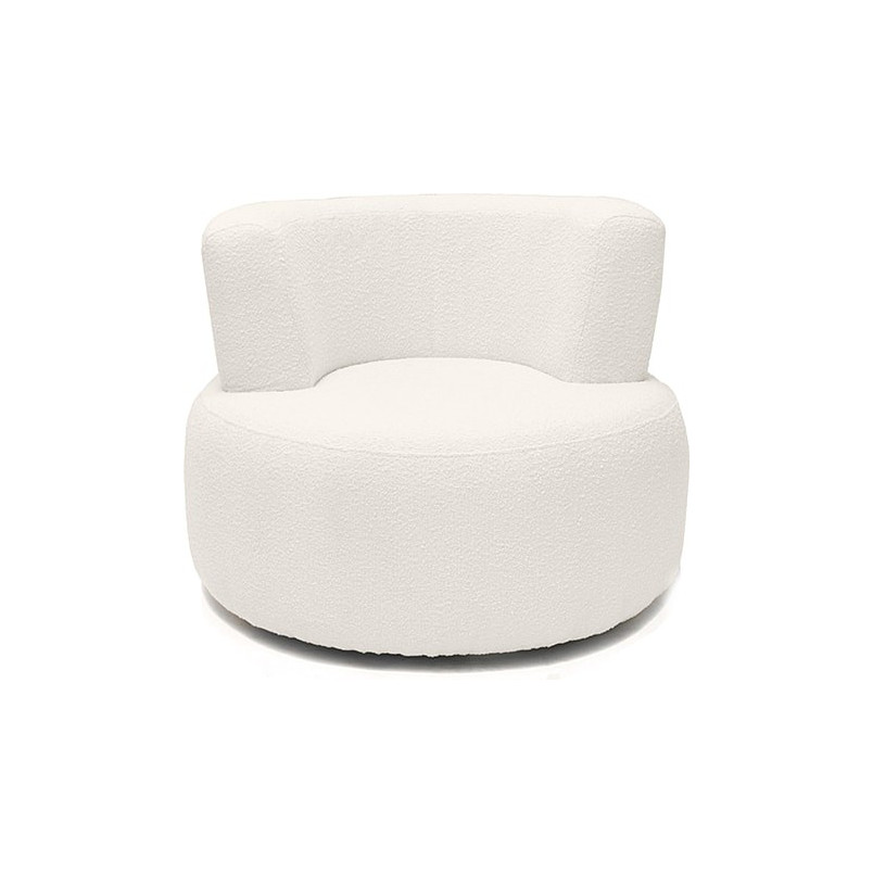 Fotel designerski tapicerowany Object051 Boucle pearl NG Design