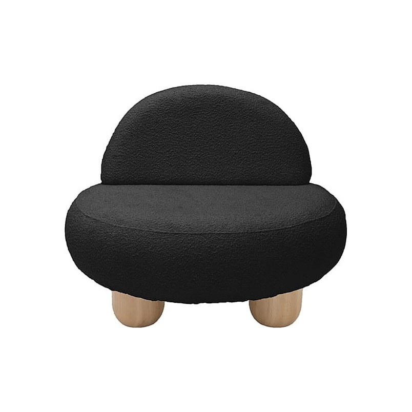 Fotel designerski tapicerowany Object048 Boucle black NG Design