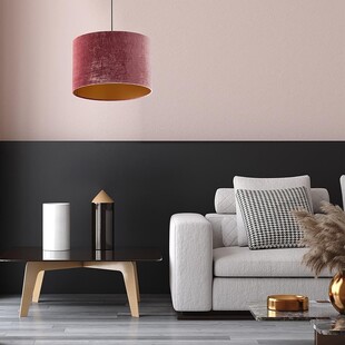 Lampa wisząca z abażurem Tercino 38cm różowa TK Lighting