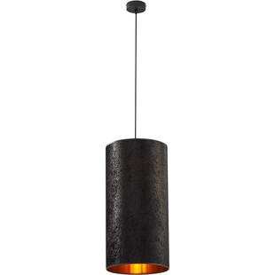 Lampa wisząca tuba z abażurem Tercino 20cm czarna TK Lighting
