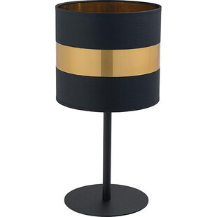 Lampa stołowa glamour z abażurem Paris czarno-złota TK Lighting