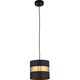Lampa wisząca z abażurem glamour Paris 20cm czarno-złota TK Lighting