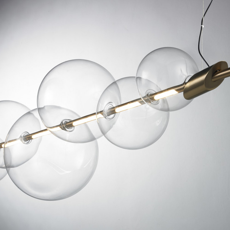 Lampa wisząca szklane kule glamour Amore LED 153cm złota Step Into Design