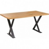 Stół drewniany industrialny Ruben 160x90cm dębowo-czarny Moon Wood