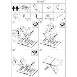 Stół rozkładany nowoczesny Westin SG 120x80cm biały marmur / czarny mat Signal