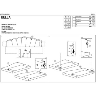 Łóżko welurowe jednoosobowe rozkładane Bella 90x200cm szare Bluvel 14 Signal