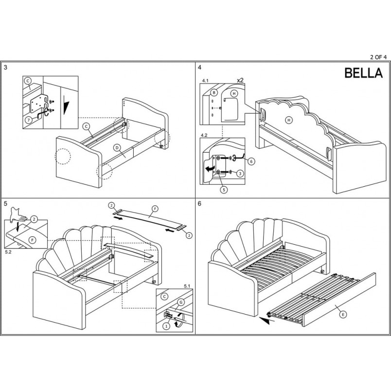 Łóżko welurowe jednoosobowe rozkładane Bella 90x200cm różowe Bluvel 52 Signal