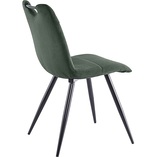 Krzesło tapicerowane sztruksowe Orfe zielony / czarny Signal