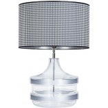 Lampa stołowa szklana z abażurem Baden Baden szara 4Concept