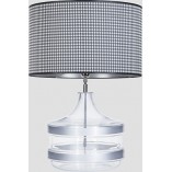Lampa stołowa szklana z abażurem Baden Baden szara 4Concept