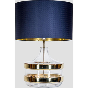 Lampa stołowa szklana z abażurem Baden Baden niebieska 4Concept