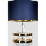 Lampa stołowa szklana z abażurem Baden Baden niebieska 4Concept