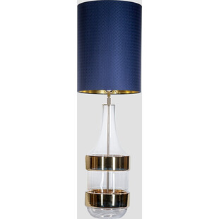 Lampa stołowa szklana z abażurem Biaritz niebieski / przeźroczysty 4Concept
