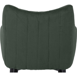 Krzesło sztruksowe z podłokietnikami Monte zielony / czarny Signal