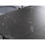 Stół rozkładany szklany Metropol 120x80cm czarny efekt marmuru Signal