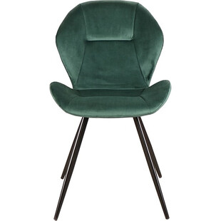 Krzesło welurowe Ginger Velvet zielony / czarny Signal