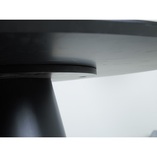 Stół okrągły designerski Angel 120cm szary marmur / czarny mat Signal