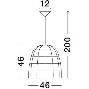 Lampa wisząca rattanowa boho Saparua II 46cm