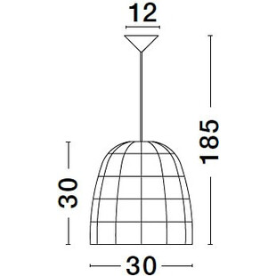 Lampa wisząca rattanowa boho Saparua II 30cm